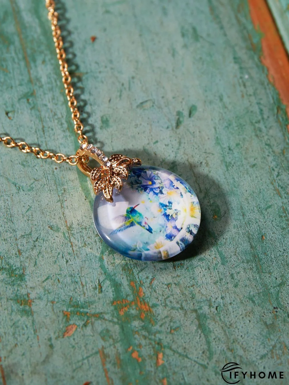 Creative Crystal Flower Bird Necklace | IFYHOME