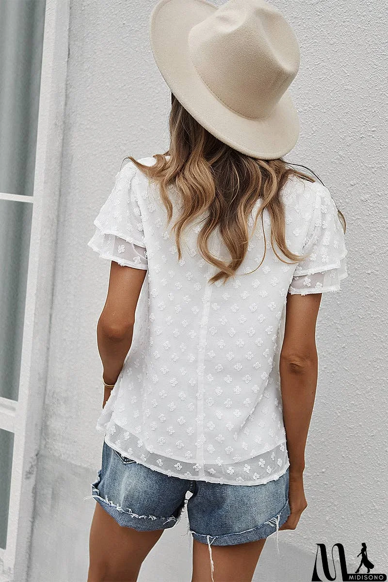 MidiSono - Breathable Comfort Mock Neck Top