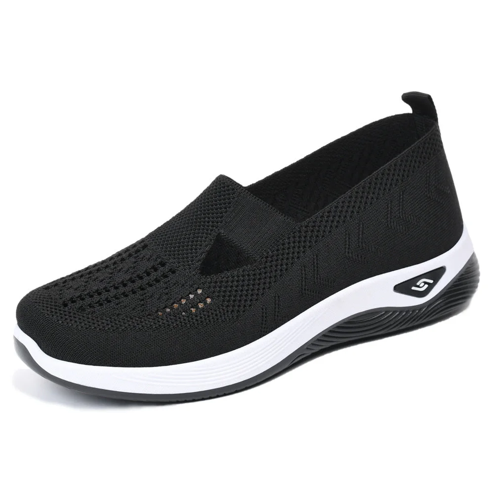 Women's Slip On Wide Arch Support Breathable Elderly Walking Sandals Shoes