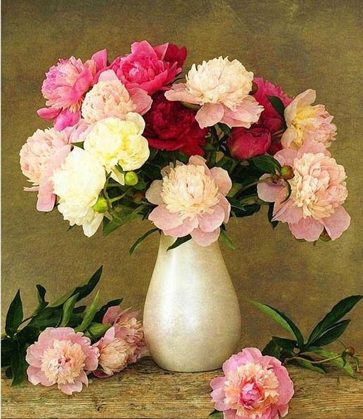 

Rose Flowers In White Vase – Paint By Numbers - 40*50CM, 501 Original