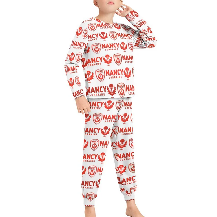 AS Nancy Lorraine Ensemble Pyjama Manches Longues Vêtements De Nuit Junior Enfants