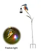 Solar Powered Kingfisher Garden Stake Lantern Outdoor Warm LED Decor