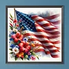 Diamond Painting -DIY Full Round Drill Independence Day Flag(40*40CM)