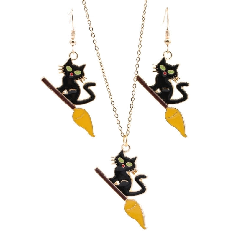 Fashion Cat Alloy Plating No Inlaid Halloween Women'S Couple Men'S Earrings