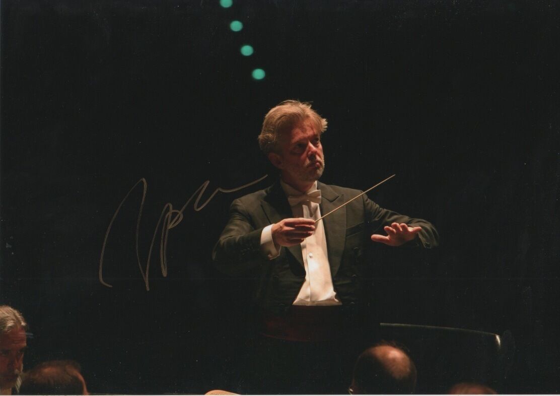 Jukka-Pekka Saraste Conductor signed 8x12 inch Photo Poster painting autograph