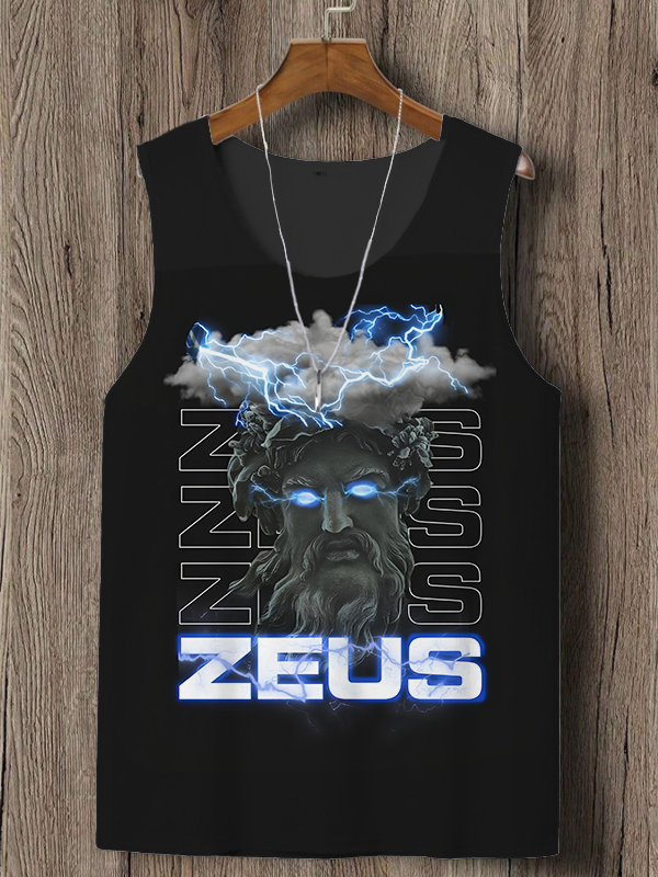 Men's Zeus Retro Art Print Tank Top
