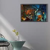 (60*40cm)Halloween Witch Wolf - Round AB Drill Diamond Painting