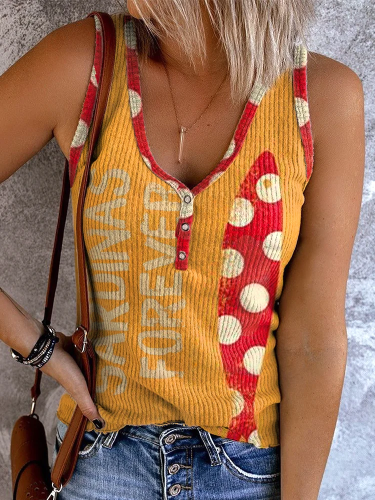 Sardines Forever Pop Art  Button Vest