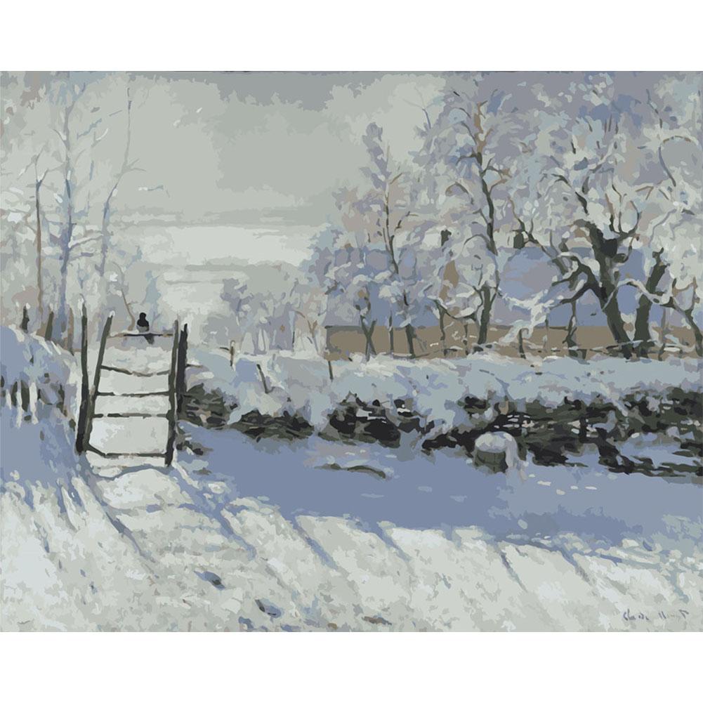 

40x50cm - Paint By Numbers Snowfield, 501 Original
