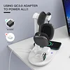 Headphone stand with 15w wireless charger, Suguder 4-in-1 charging station headphone stand for AirPods Max/Pro/2/3 iWatch 9/8/7/6/5/4/3/2/1/SE iPhone 15/ 14/13 /12/11/XS/XR/X for desktop desktop games