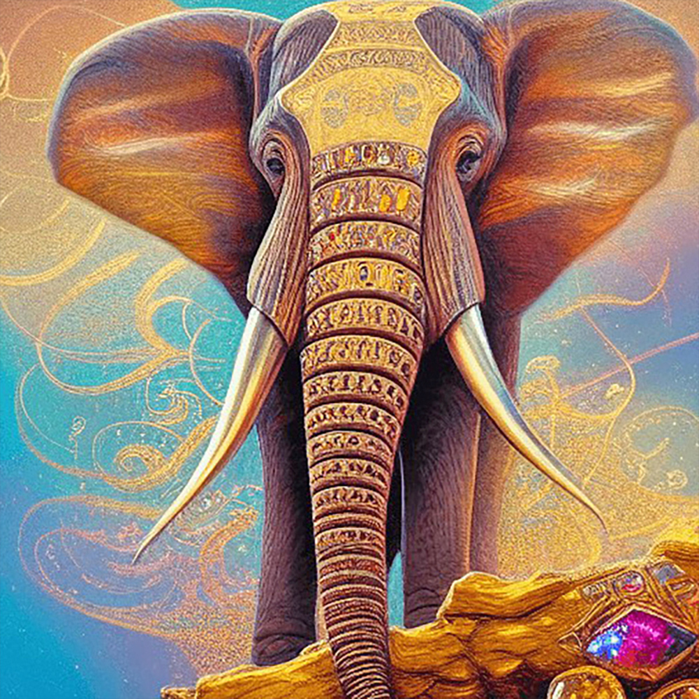 Elephant 30*30CM(Canvas) Full Round Drill Diamond Painting gbfke