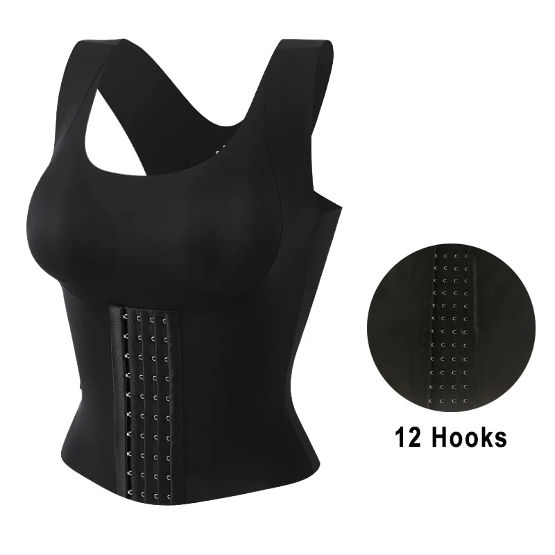 Billionm Women Redutive Girdle Posture Corrector Bra Seamless Underwear Sheath Slimming Corset Tops Tummy Control Body Shaper Tank Top