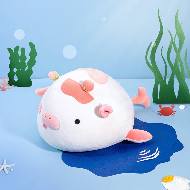 Mewaii® Pink Whale Kawaii Cow Stuffed Animal Plush Squishy Pillow Toy