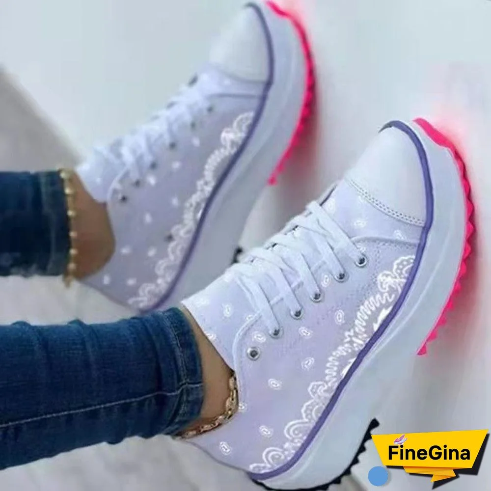Women's Casual Printed Canvas Shoes