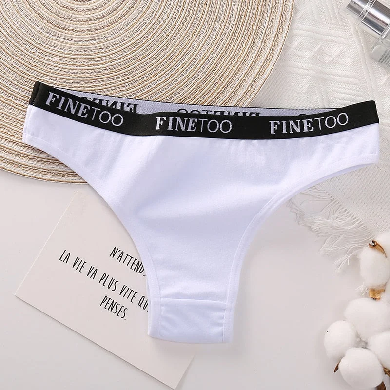 FINETOO Cotton Brazilian Panties Women M-XL Low-Rise Underwear Ladies Soft Underpants Female Panty Lingerie Cotton Panties 2021