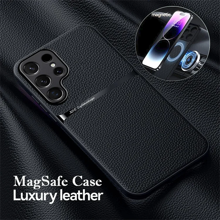 Stylish Leather Anti-Fall Magnetic Protection Case