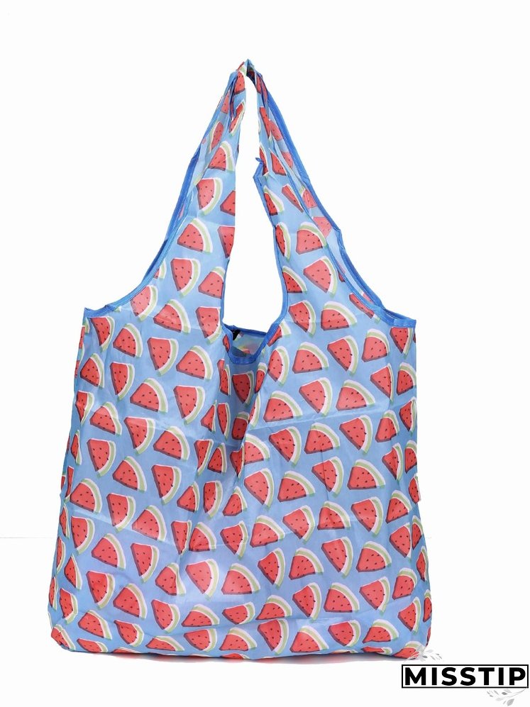 Watermelon Print Shopper Bag