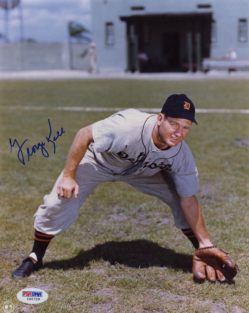 George Kell SIGNED 8x10 Photo Poster painting Detroit Tigers (DEC) PSA/DNA AUTOGRAPHED