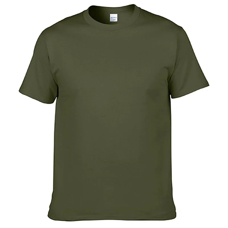 NO LOGO Price Short Sleeve Solid Color O-neck T-shirt Tops Tee Customized Print Your Own Design Printed Unisex Tshirt