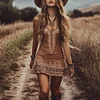 Bohemian Chic: Embracing Nature's Spirit in a Rustic Dress by Inlyline