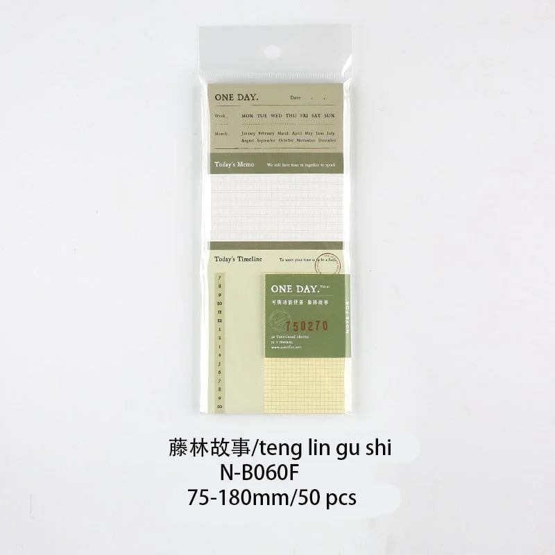 JIANWU Man Man Ji Yu Series Memo Pad 50 Sheets Notebook Simple Notepad Tearable Message Diary Kawaii Stationery School Supplies