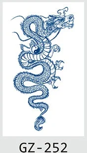Temporary Tattoos Stickers Dragon Lion Monkey King Juice Ink Lasting Natural Men Womens Arm Body Chest Realistic Art Fake Tatoo