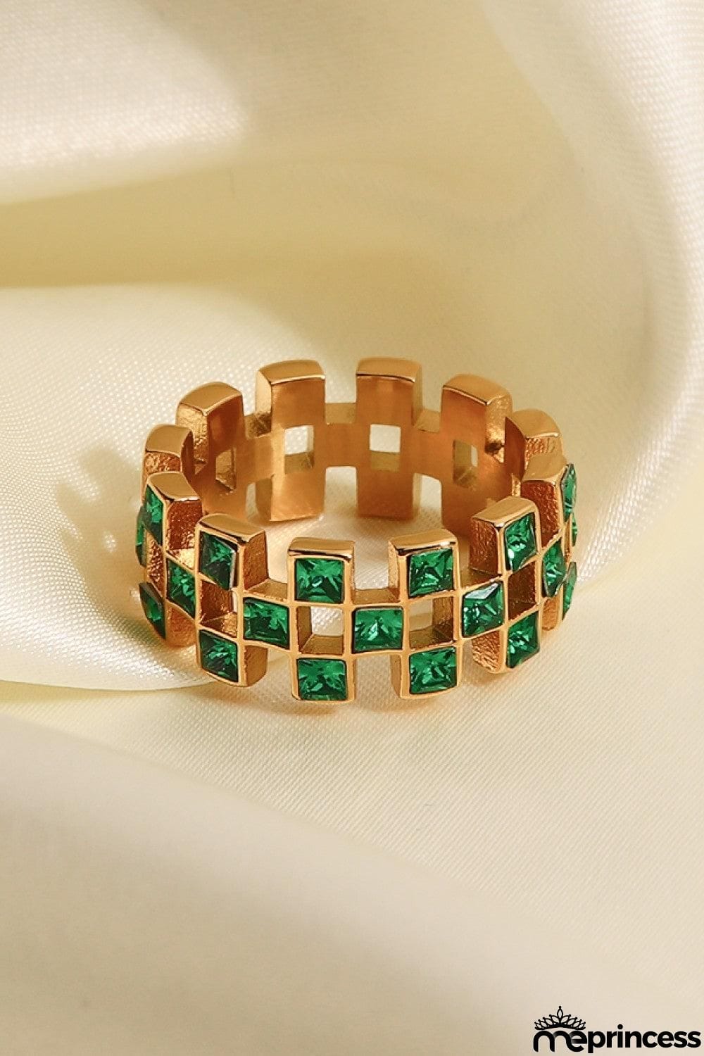 Contrast Stainless Steel 18K Gold-Plated Ring
