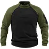 Men's Retro Solid Color Warm Sweatshirt - Suitable for Winter Outdoor Hiking