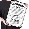 Bathroom Rules - Vintage Metal Signs - 20*30cm/30*40cm - Warning