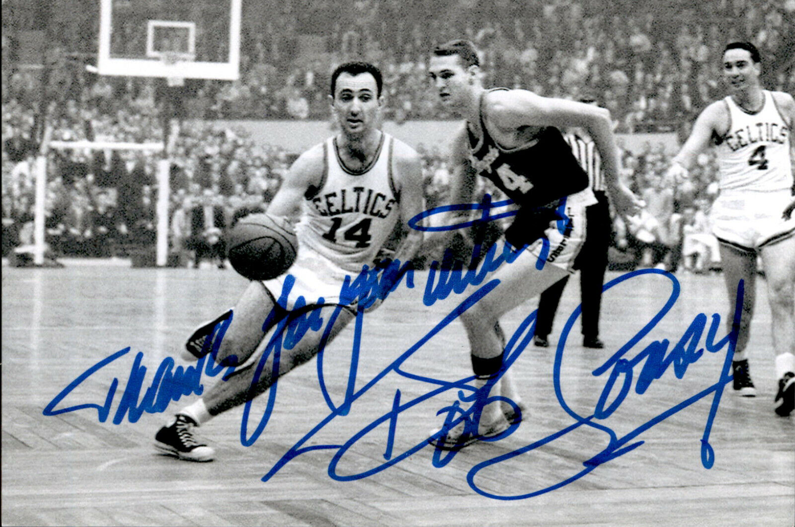 Bob Cousy SIGNED autographed 4x6 Photo Poster painting BOSTON CELTICS NBA HALL OF FAME #2