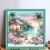 Beach Scenery-11CT Stamped Cross Stitch 40*40cm/15.75*15.75in