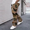 Vintage Butterfly Print Street Stacking Trousers