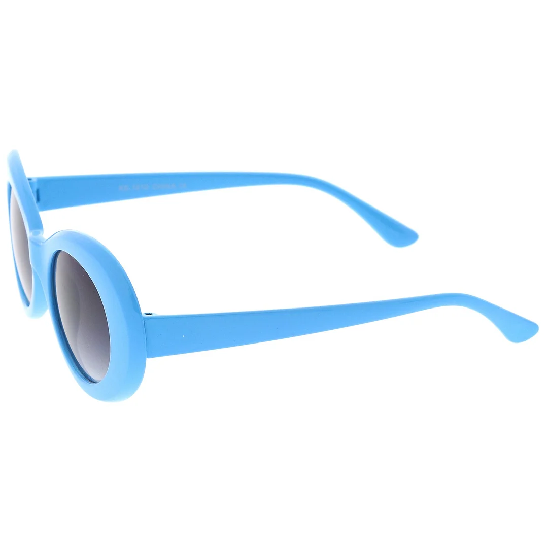 Retro Colorful Oval glasses Tapered Arms Neutral Colored Gradient Lens 50mm