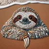 Diamond Painting -DIY Round Drill Stone Art Sloth(40x40cm)