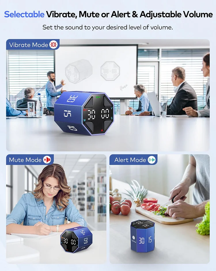 Ticktime 2 Max | Octagon Ticktime Pomodoro Timer | Digital Timer