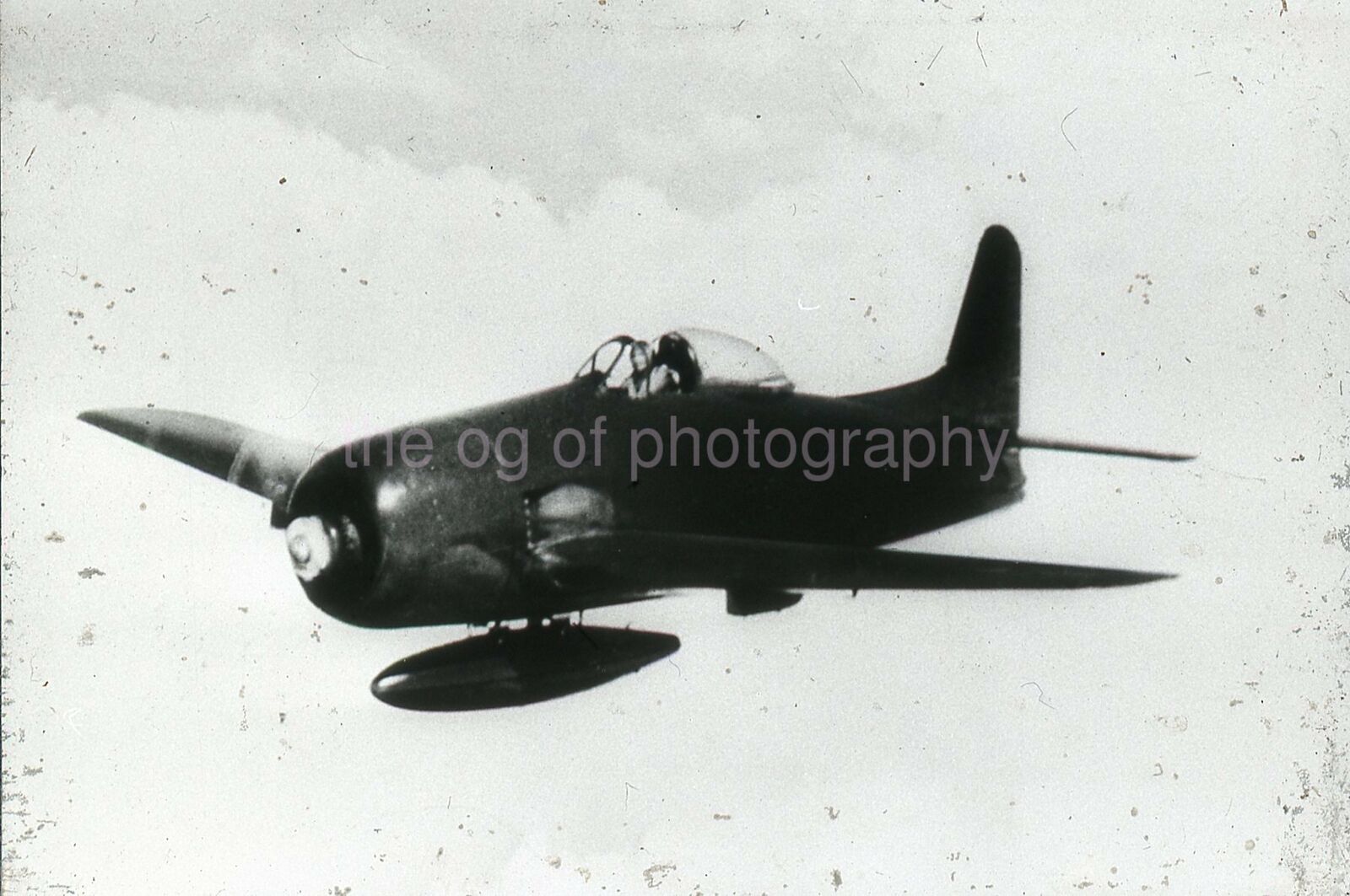 USAF Recognition FOUND SLIDE Military bw USN Fighter F8F BEARCAT Photo Poster painting 12 T 11 F