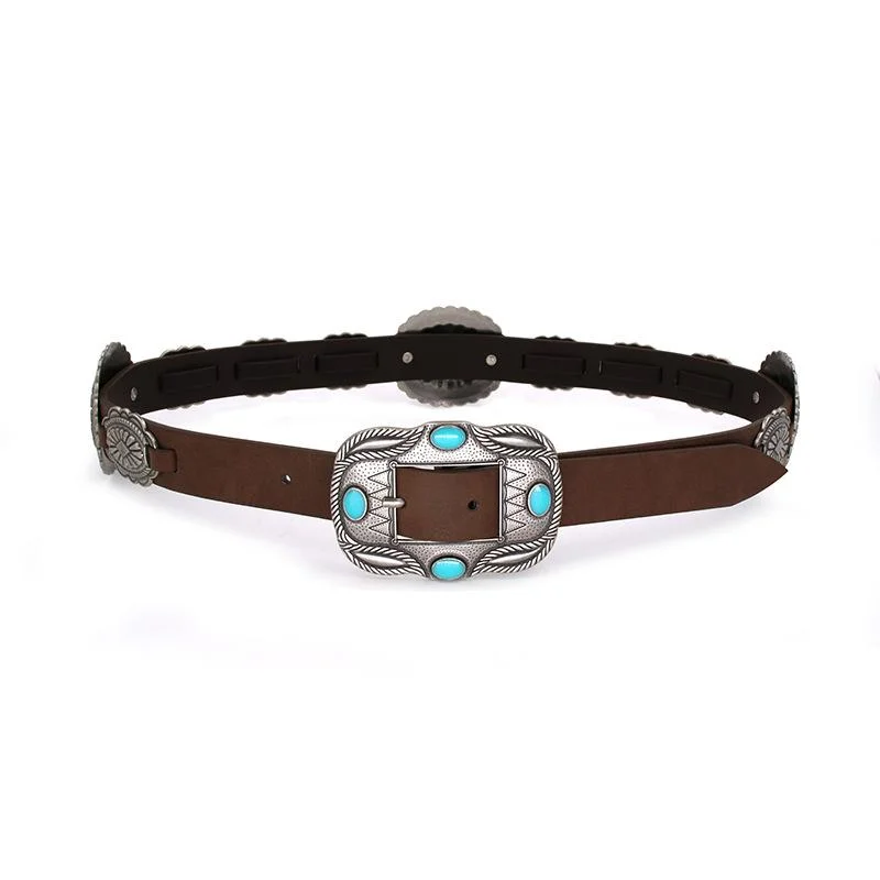 Retro accessories faux leather belt-zachics