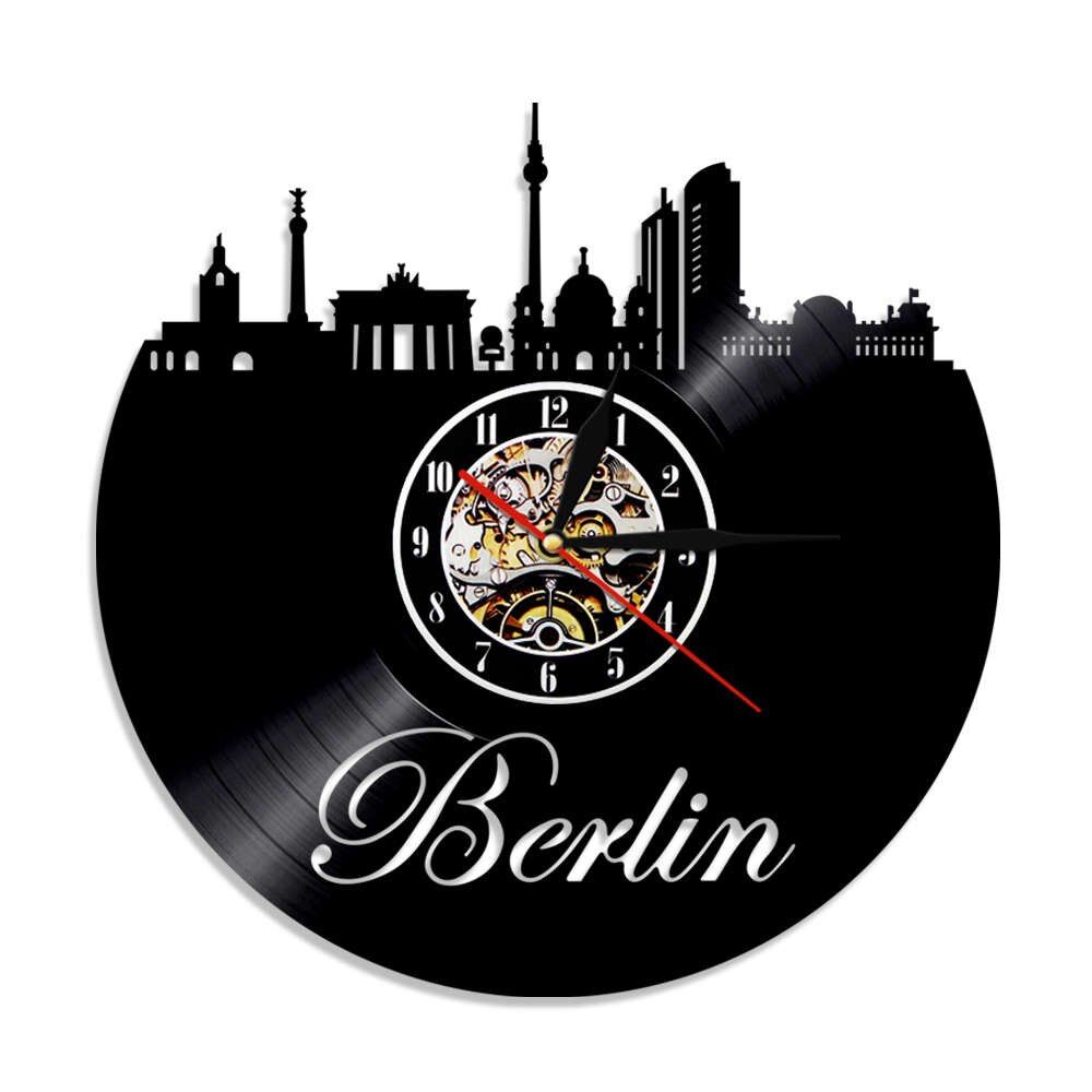 

Germany Skyline Berlin Modern - Vinyl Record Wall Clock - Without LED, 501 Original
