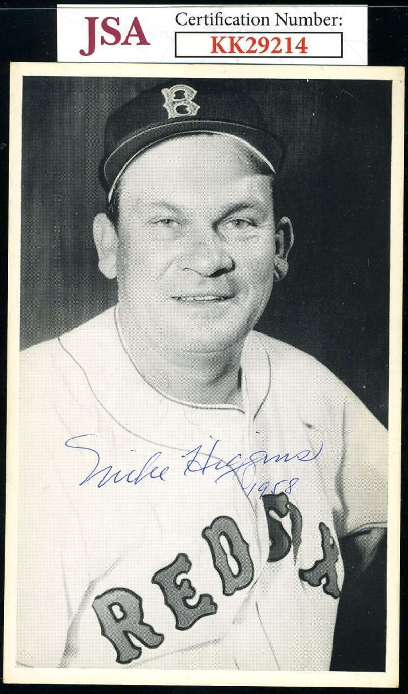 Mike Higgins JSA Coa Hand Signed Boston Red Sox Photo Poster painting Autograph