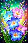 Luxury AB Velvet Diamond Painting Kit - Flowers