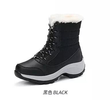 New Women Boots High Quality Leather Suede Winter Boots Shoes Woman Keep Warm Waterproof Snow Boots Botas mujer