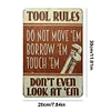Tool Rules - Metal Tin Signs(8*12Inch/12*16Inch) - Garage