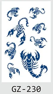 Temporary Tattoos Stickers Geometry Flower Snake Scorpion Juice Ink Lasting Waterproof Arm Chest Waist Hip Realistic Fake Tatoo