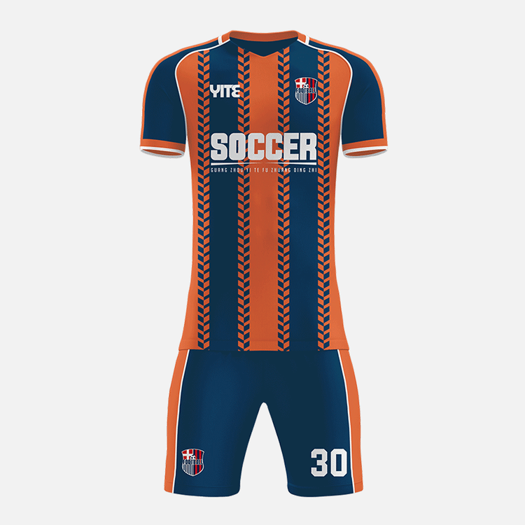 YITE | YTZQ230-Blue  And Orange Soccer Uniforms