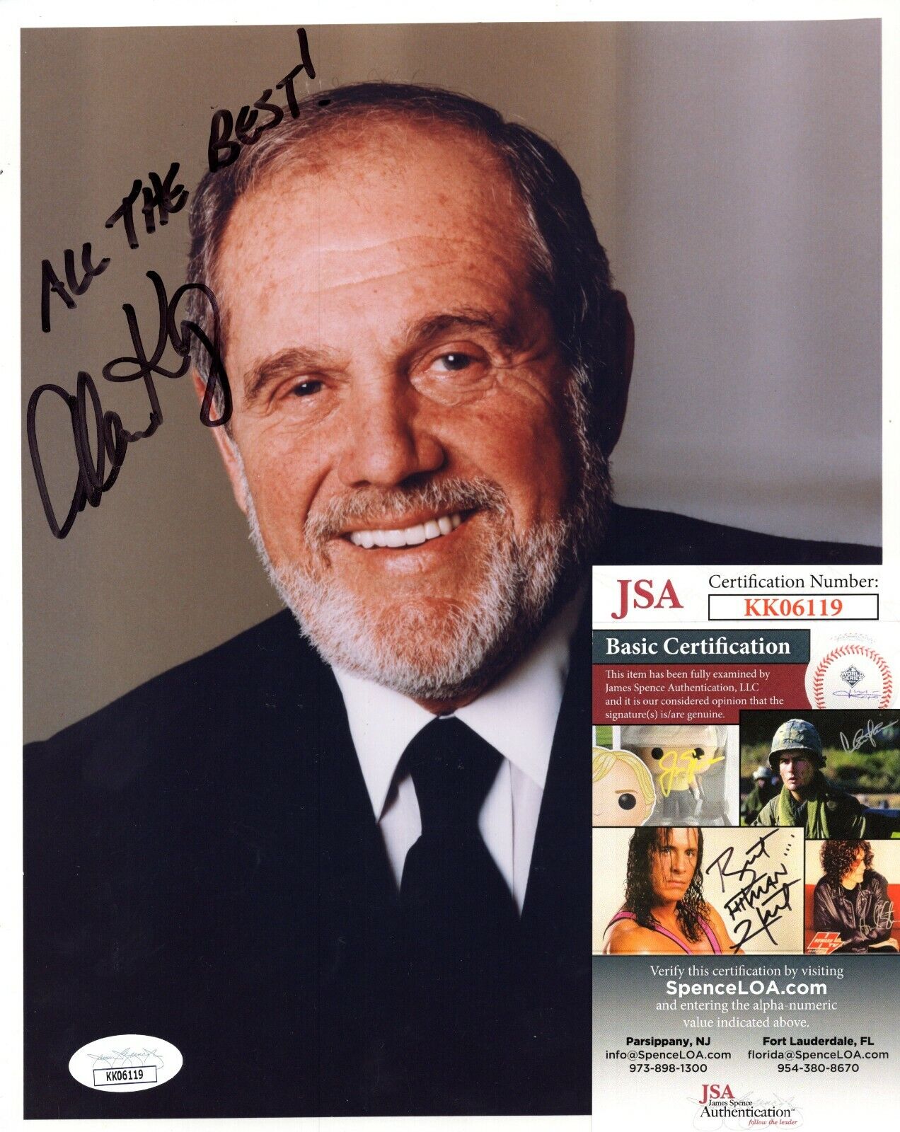 Alan King Actor Comedian Hand Signed Autograph 8x10 Photo Poster painting with JSA COA