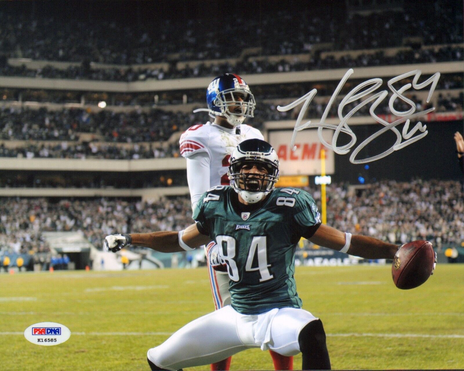 Hank Baskett Signed Eagles 8x10 Photo Poster painting PSA/DNA COA #84 Picture Autograph Kendra