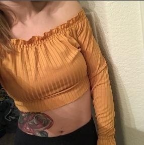 Sexy Womens Ladies Frill Bardot Off Shoulder Jumper Ribbed Long Sleeve Crop Tops Shirt - BlackFridayBuys