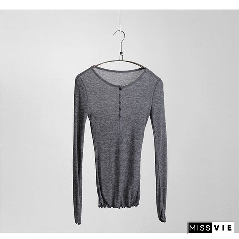 Sexy Tshirt Women T Shirt Spring Summer T-Shirt Women Tops Korean Long Sleeve Vetement Femme Ropa Mujer Kawaii Clothes