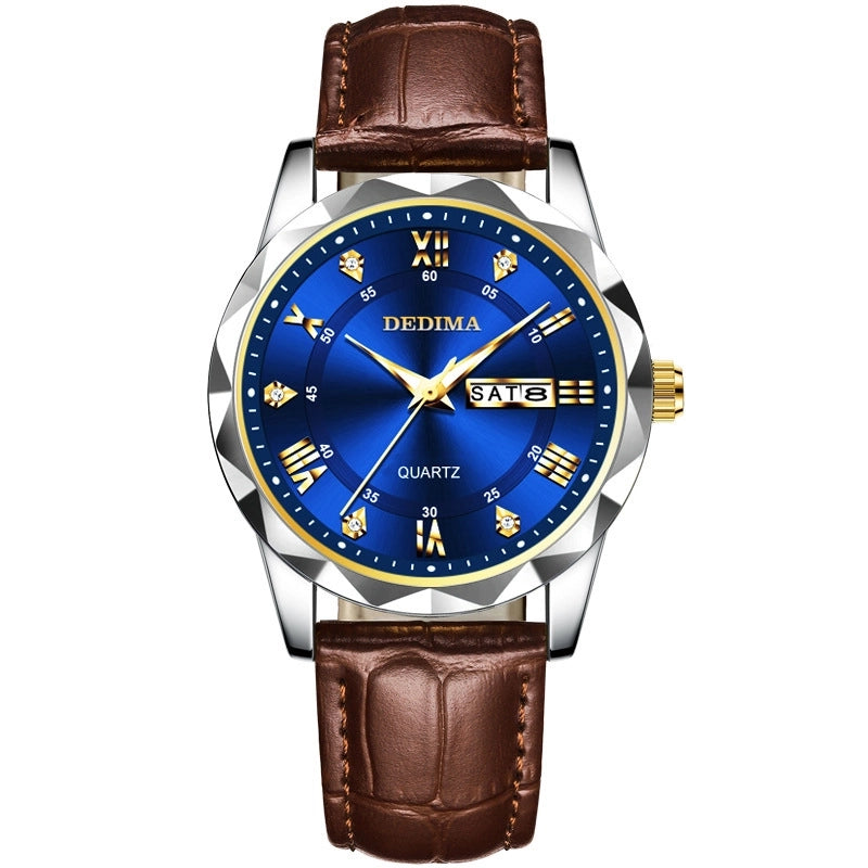 Casual Classic Style Color Block Solid Color Buckle Quartz Men’s Watches
