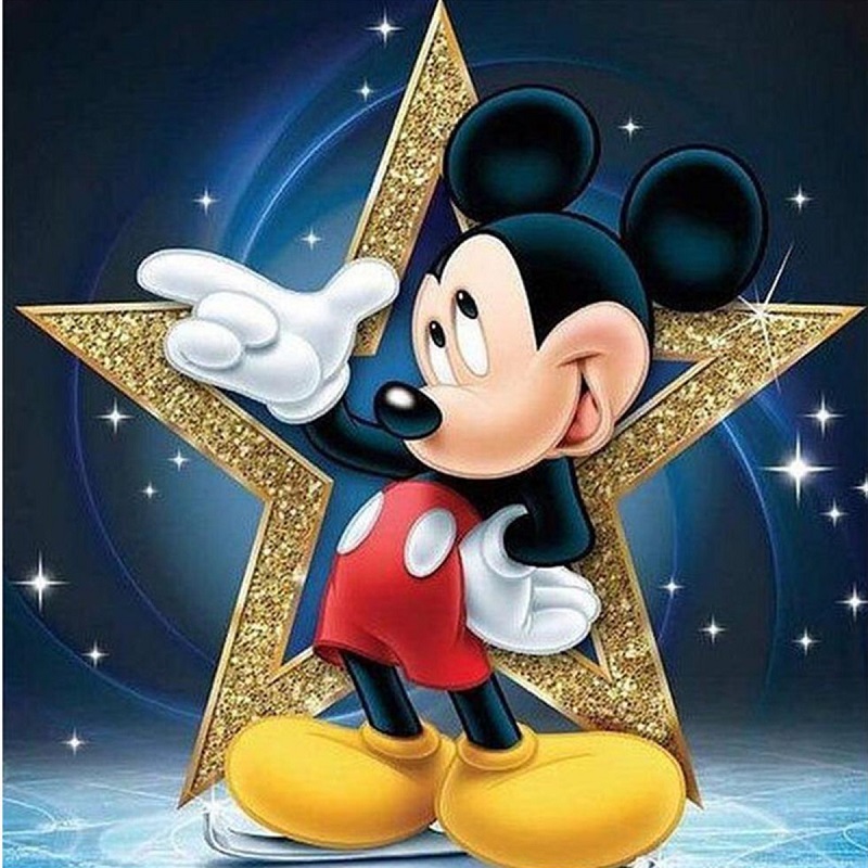 Mickey Mouse 30*30CM(Canvas) Full Square Drill Diamond Painting gbfke